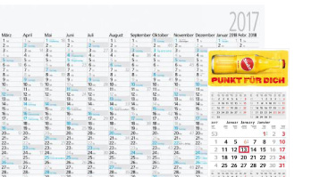 Jahreskalender von Geiger Notes bedrucken als Werbeartikel
